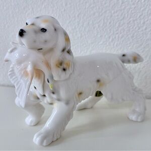 Vintage 1950’s Arnart Creations Japan English Setter Hunting Dog W/Duck Figurine